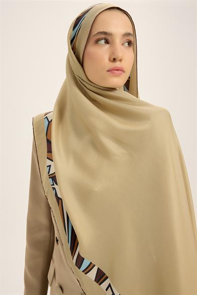 ADEN PAMUK İPEK ŞAL 70*190 CM - CAMEL