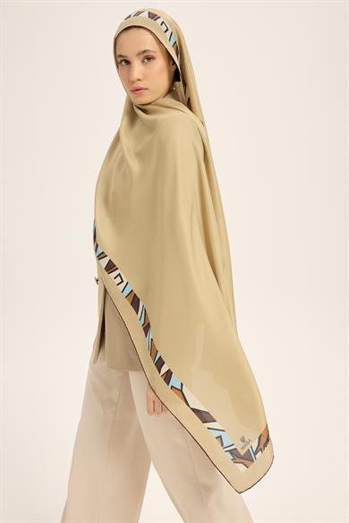 ADEN PAMUK İPEK ŞAL 70*190 CM - CAMEL