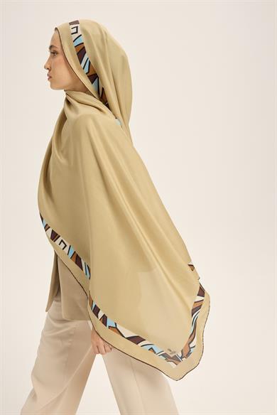 ADEN PAMUK İPEK ŞAL 70*190 CM - CAMEL