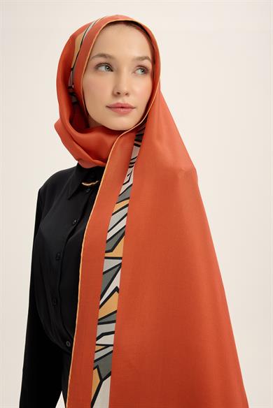 ADEN PAMUK İPEK ŞAL 70*190 CM - TURUNCU
