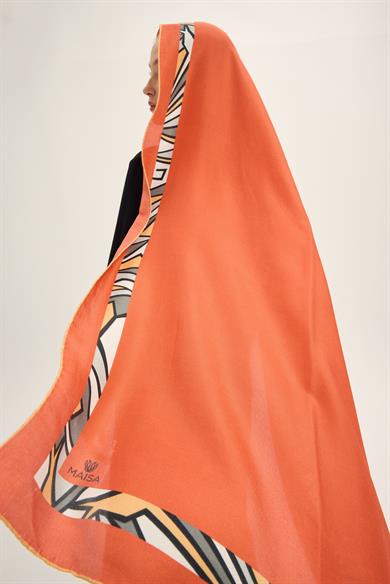 ADEN PAMUK İPEK ŞAL 70*190 CM - TURUNCU