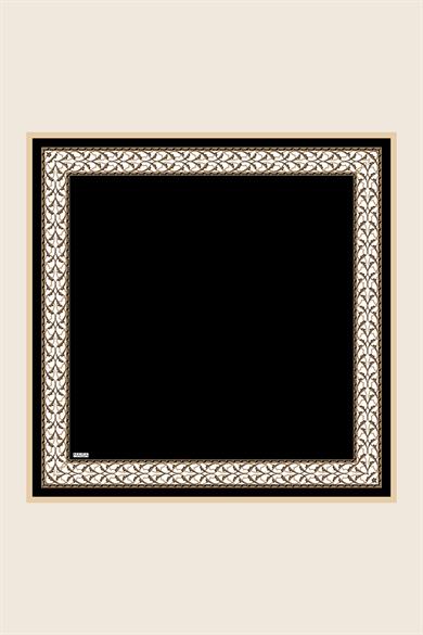AHENK TİVİL İPEK EŞARP 90*90 CM - SİYAH