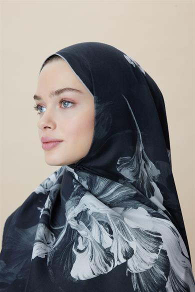 AKVA PAMUK İPEK ŞAL 70*190 CM - ANTRASİT