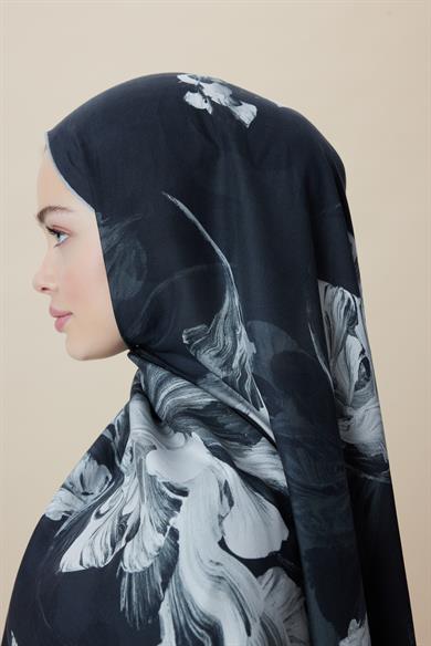 AKVA PAMUK İPEK ŞAL 70*190 CM - ANTRASİT