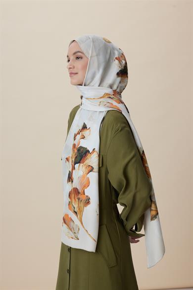 AKVA PAMUK İPEK ŞAL 70*190 CM - BEJ