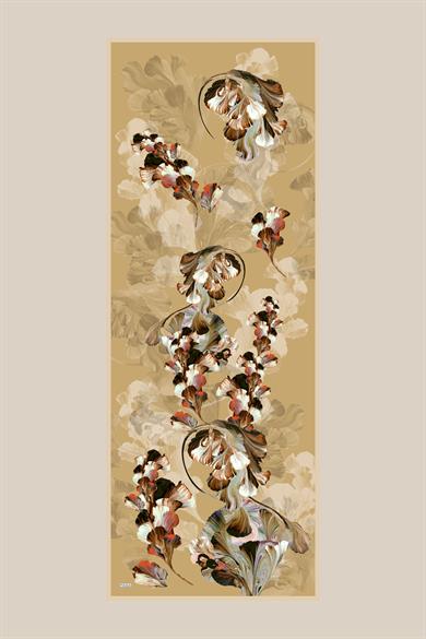AKVA PAMUK İPEK ŞAL 70*190 CM - CAMEL