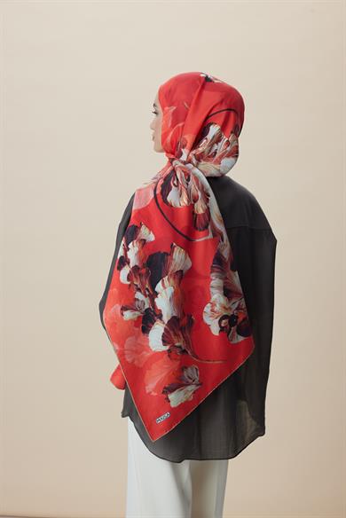 AKVA PAMUK İPEK ŞAL 70*190 CM - NARÇİÇEĞİ