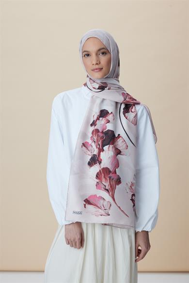 AKVA PAMUK İPEK ŞAL 70*190 CM - PUDRA PEMBE
