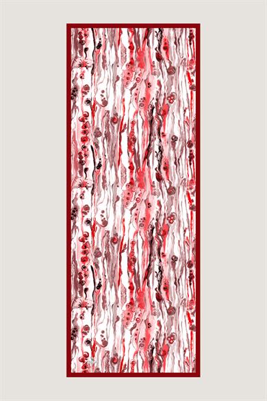 ALAZ FLOŞ VİSKON 70*190CM ŞAL - KIRMIZI 