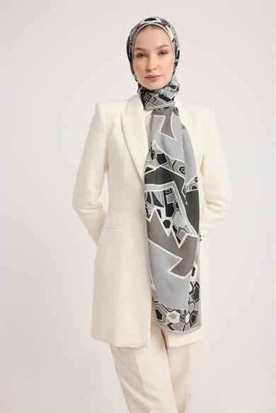 ALEV FLOŞ VİSKON ŞAL 70*190 CM - GRİ