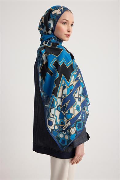 ALEV FLOŞ VİSKON ŞAL 70*190 CM - KOYU MAVİ