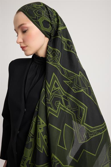 ALEV FLOŞ VİSKON ŞAL 70*190 CM - KOYU YEŞİL