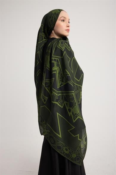 ALEV FLOŞ VİSKON ŞAL 70*190 CM - KOYU YEŞİL