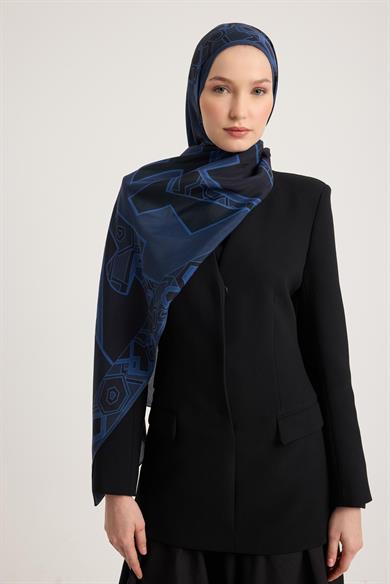 ALEV FLOŞ VİSKON ŞAL 70*190 CM - LACİVERT