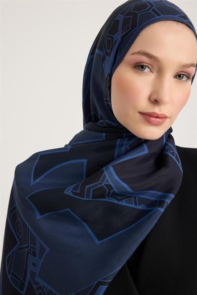 ALEV FLOŞ VİSKON ŞAL 70*190 CM - LACİVERT