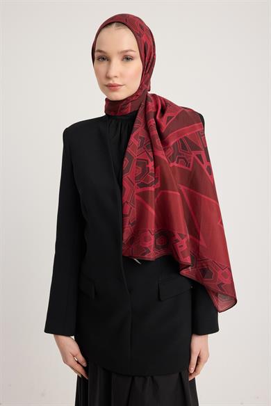 ALEV FLOŞ VİSKON ŞAL 70*190 CM - MÜRDÜM