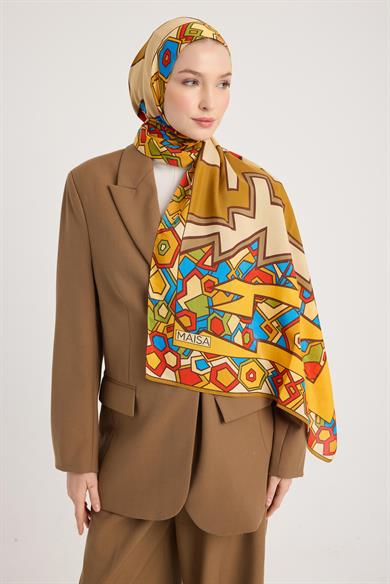 ALEV FLOŞ VİSKON ŞAL 70*190 CM - SAFRAN