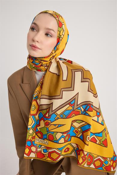 ALEV FLOŞ VİSKON ŞAL 70*190 CM - SAFRAN