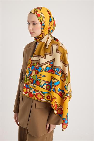 ALEV FLOŞ VİSKON ŞAL 70*190 CM - SAFRAN