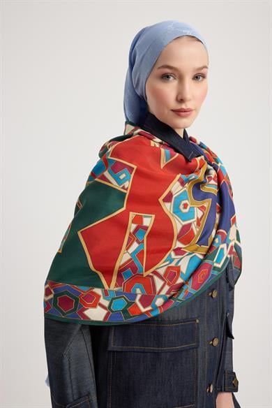 ALEV FLOŞ VİSKON ŞAL 70*190 CM - YEŞİL