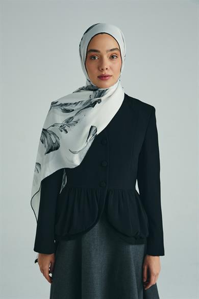 ANİ PAMUK İPEK ŞAL 70*190 CM - EKRU