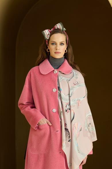 ANİ PAMUK İPEK ŞAL 70*190 CM - PEMBE