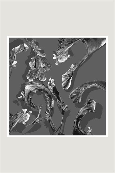 ANİ TİVİL İPEK EŞARP 90*90 CM - ANTRASİT