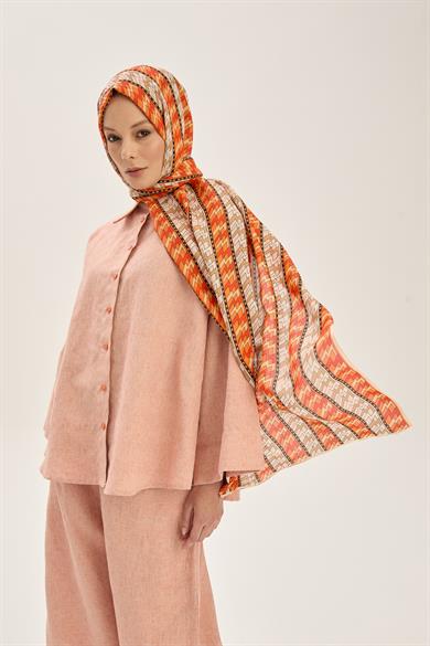 ARF FLOŞ VİSKON 70*190CM ŞAL - TURUNCU 