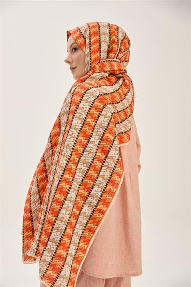 ARF FLOŞ VİSKON 70*190CM ŞAL - TURUNCU 