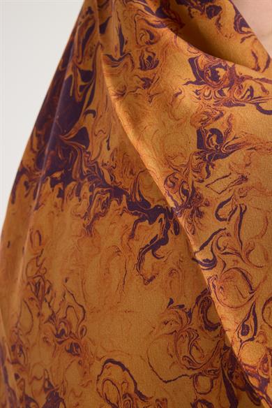 ARIN PAMUK İPEK EŞARP 100*100 CM - TABA