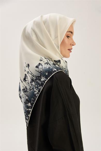 ARUS TİVİL İPEK EŞARP 90*90 CM - EKRU