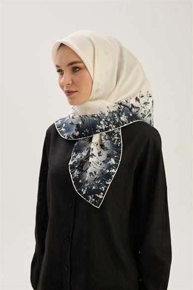 ARUS TİVİL İPEK EŞARP 90*90 CM - EKRU