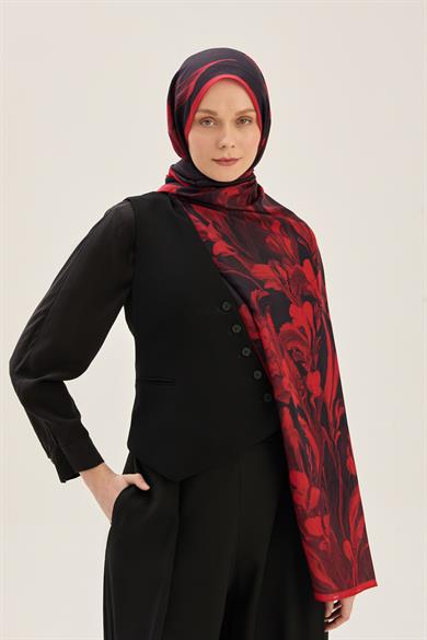 ARYA FLOŞ VİSKON 70*190 CM ŞAL - BORDO