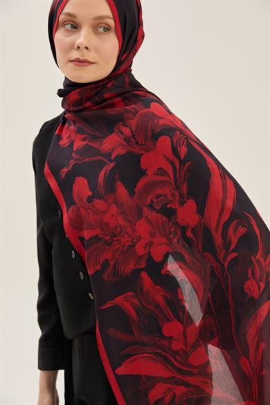 ARYA FLOŞ VİSKON 70*190 CM ŞAL - BORDO