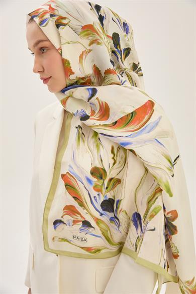 ARYA FLOŞ VİSKON 70*190 CM ŞAL - YEŞİL