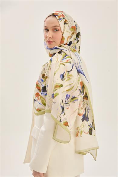 ARYA FLOŞ VİSKON 70*190 CM ŞAL - YEŞİL