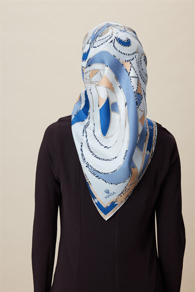 ATOL TİVİL İPEK EŞARP 90*90 CM - AÇIK MAVİ