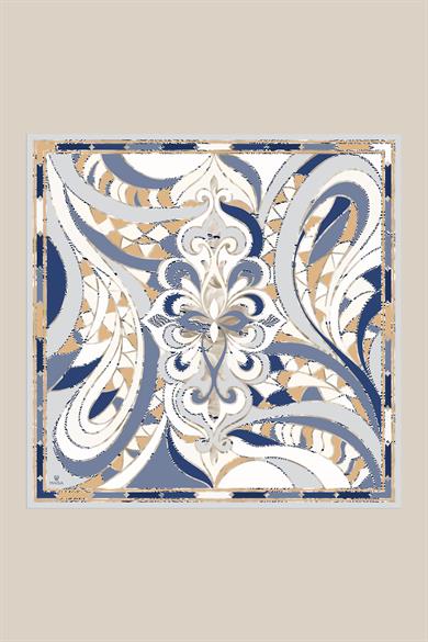 ATOL TİVİL İPEK EŞARP 90*90 CM - AÇIK MAVİ