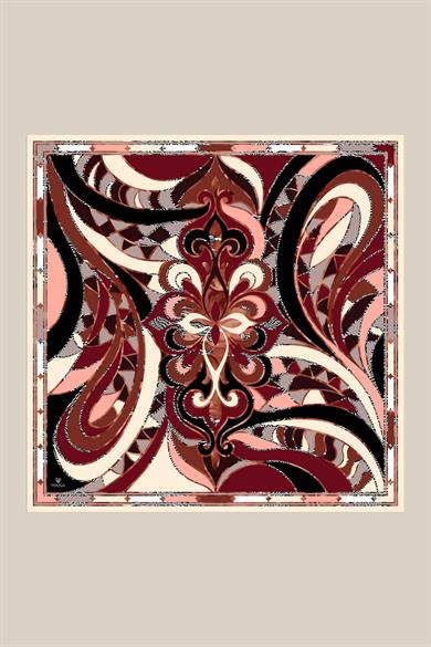 ATOL TİVİL İPEK EŞARP 90*90 CM - BORDO
