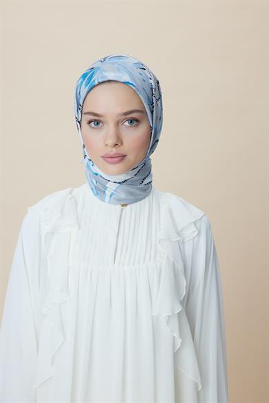 ATOL TİVİL İPEK EŞARP 90*90 CM - BUZ MAVİSİ