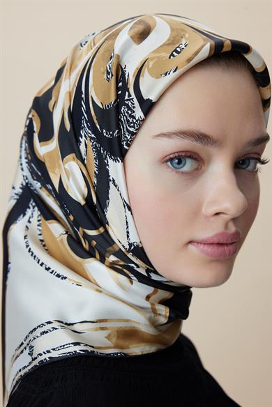 ATOL TİVİL İPEK EŞARP 90*90 CM - GOLD