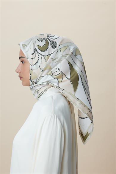 ATOL TİVİL İPEK EŞARP 90*90 CM - HAKİ