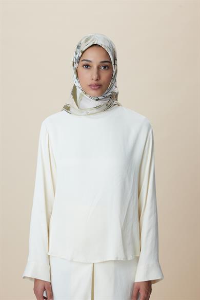 ATOL TİVİL İPEK EŞARP 90*90 CM - HAKİ