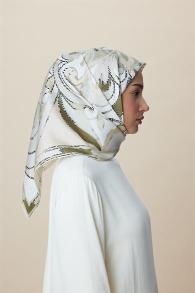 ATOL TİVİL İPEK EŞARP 90*90 CM - HAKİ