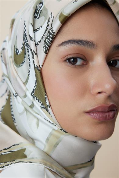 ATOL TİVİL İPEK EŞARP 90*90 CM - HAKİ