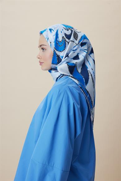 ATOL TİVİL İPEK EŞARP 90*90 CM - SAKS