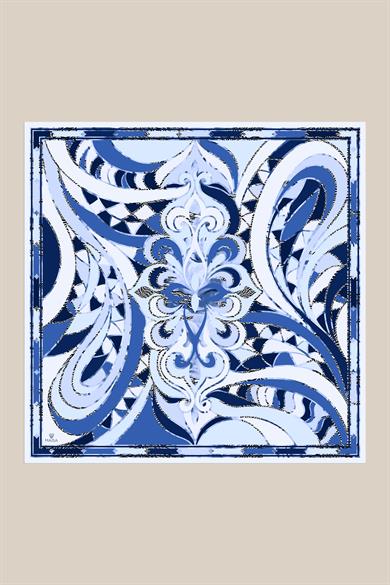 ATOL TİVİL İPEK EŞARP 90*90 CM - SAKS