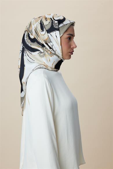 ATOL TİVİL İPEK EŞARP 90*90 CM - VİZON