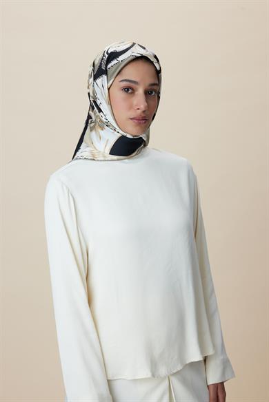 ATOL TİVİL İPEK EŞARP 90*90 CM - VİZON