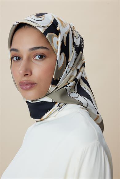 ATOL TİVİL İPEK EŞARP 90*90 CM - VİZON